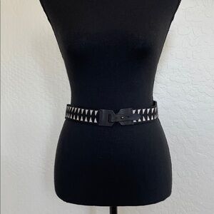 🦄🪄RARE🦄🪄Missoni belts black white knit abstract print leather